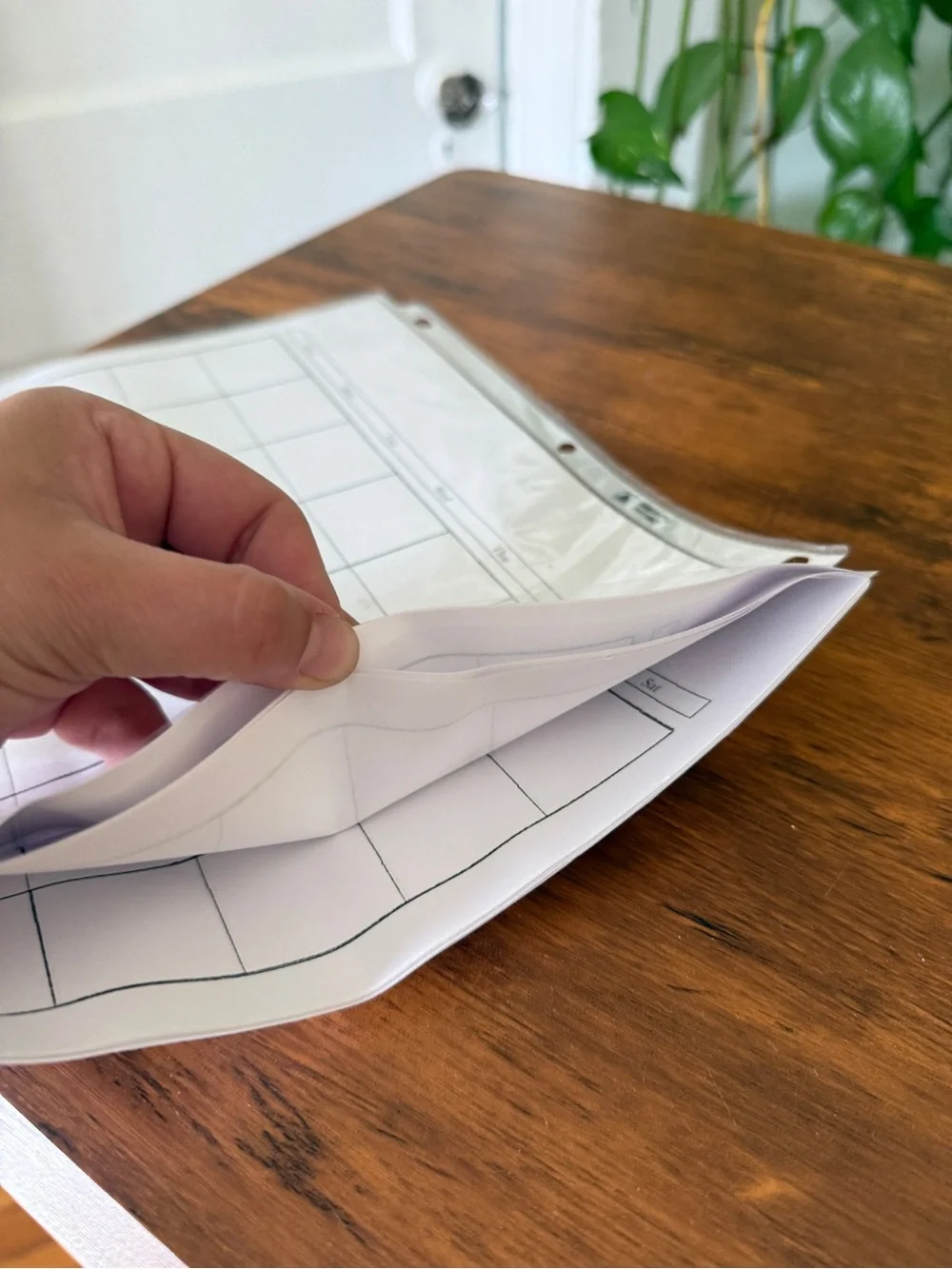 Blank Monthly Desk Calendar Page Protector - Clear